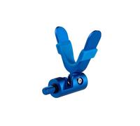 Zktfyshk Tête d'aide à la canne à pêche à double position, cadre en aluminium mélangé, poignée en élastomère, structure pliable pour une utilisation flexible, tête de support de canne à pêche