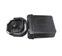 Zktfyshk Ventilateur d'extérieur avec fonction brumisation, seau à eau de 6 L, télécommande, 3 têtes de pulvérisation, design rechargeable pour les fêtes de plage