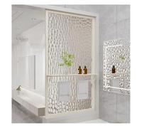 zktoermn Cloison De Séparation, Paravent Décoratif Autoportant, Pare-cloisons en Verre avec Barre Porte-Serviettes, pour Chambre À Coucher, Salle De Bain, Toilettes(Blanc,60x140 cm)