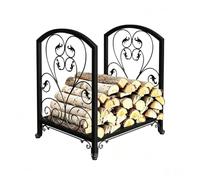 zktoermn Porte-bûches Métal,Porte-bûches Métal Pour Intérieur Et Extérieur | Range-bûches Robuste Extensible, Stockage Sécurisé Du Bois De Chauffage Pour Cheminée