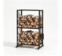 zktoermn Porte-bûches, Métal Pour Intérieur Et Extérieur | Range-bûches Robuste Extensible, Stockage Sécurisé Du Bois De Chauffage Pour Cheminée
