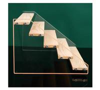 zktoermn Présentoir en Bois Acrylique, Étagères en Escalier Étagère D'affichage en Couches Graphic Cupcake Parfum Dessert pour Décoration Et Organisateur (Couleur : Clair, Taille : 30.5x27x20cm)