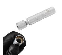 ZKTOOL 14mm Joint Universel Magnétique Clé à Bougie Allumage, Douille à Bougie Pivotante à Paroi Mince 12 Pans 3/8 Pouces CR-V, Extracteur de Bougie, Outils de Retrait Bougie