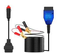 ZKTOOL Alimentation d'urgence de 12V ECU de Voiture, Câble Auto Memory Saver avec Alarme Sonore, Sauvegardeur Memoire OBD II Allume Cigare, Économiseur de Mémoire, Outil de Remplacement de Batterie