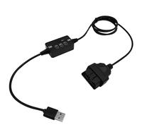 ZKTOOL Alimenté par USB Alimentation d'urgence de 12V ECU de Voiture, Câble Memory Saver avec Alarme Sonore, Sauvegardeur Memoire OBD II, Économiseur de Mémoire, Outil de Remplacement de Batterie