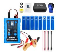 ZKTOOL Kit universel de nettoyage et testeur d'injecteurs de carburant, 8 modes d'impulsion, 4 fils double canal pour 2 injecteurs de carburant, 8 adaptateurs de nettoyage, 12 V/5 V de sortie de test