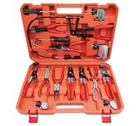 ZKTOOL Lot de 16 pinces de serrage flexibles, adaptées aux séparateurs de connecteurs de terminal automobile, remplacement des tuyaux de carburant, des tuyaux d'huile et des tuyaux d'eau