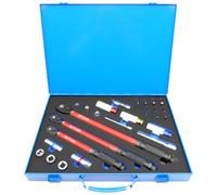 ZKTOOL Lot de 33 clés dynamométriques - Clé dynamométrique réglable au micromètre - Avec hexagonale, torx, douilles, barre d'extension, douille à bougie d'allumage