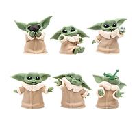 ZKTSRY Baby Yoda Gifts 6-Pack, Baby Yoda Toy Mini Figures Theme Party Desktop Decorations, Suitable for Movie Fans of All Ages (5) (6)