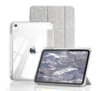 ZKTUYU Étui à paillettes pour iPad 10e génération 10,9" 2022 et iPad 11ème génération A16 2025 avec porte-stylo - Coque de protection transparente à paillettes résistante aux chocs et arrière brillant