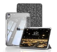 ZKTUYU Étui à paillettes pour iPad 10ème génération 10,9" 2022 et iPad 11ème génération A16 2025 avec porte-stylo - Coque de protection transparente à paillettes résistante aux chocs et arrière