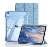 ZKTUYU Étui à paillettes pour iPad 10ème génération 10,9" 2022 et iPad 11ème génération A16 2025 avec porte-stylo - Coque de protection transparente à paillettes anti-chocs arrière brillant et mise en