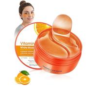 ZKUNL Patch vitamine C Yeux 30 paires, Masque Yeux Anti Cernes, Patch Yeux Collagene et Acide Hyaluronique, Patch Cernes et Poches, Masques Hydratants pour Les Yeux, Anti Rides, Anti Poche