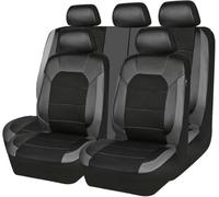 ZKUZKA 9Pcs Auto Ensembles Housses siège pour Volkswagen EOS 2005-2015, Avant et Arrière Housse Siege Voiture Imperméable Antidérapante Protection,B-Grey