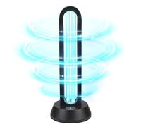 ZKX Lampe UV Germicide 65W Stérilisateur UVC, Télécommande & Minuterie 3 Modes, Tue 99.9% Bactéries/Acariens/Grippe pour Maison/Voiture/Bureau