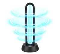 ZKX Lampe UV Germicide 65W Stérilisateur UVC, Télécommande & Minuterie 3 Modes, Tue 99.9% Bactéries/Acariens/Grippe pour Maison/Voiture/Bureau