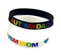 ZKXXJ Bracelet en silicone pour la sensibilisation à l'autisme et à l'autisme pour collecte de fonds et sensibilisation, 20.2 cm or approximately 8 inches, Caoutchouc, Agate