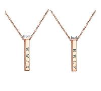 ZKXXJ Collier avec barre inspirante pour homme et femme en acier inoxydable WWJD HWLF - Collier religieux chrétien vertical « What would Jesus Do » - Bijoux de motivation pour foi religieuse - Cadeau