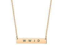 ZKXXJ Colliers WWJD et HWLF en acier inoxydable pour femme et fille - What would Jesus Do ? He would Love First - Rappel religieux inspirant bijoux cadeaux pour elle, ensemble ou simple, Acier