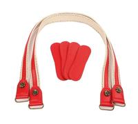 Zkydhbd 1 paire de poignées de sac en cuir synthétique doux et confortable, idéales pour coudre sur les mains et les épaules, Rouge, One Size