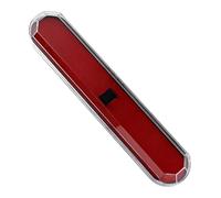 Zkydhbd 2. Boîte à papeterie géométrique moderne - Design rectangulaire translucide pour stylos, crayons et gommes - Organisateurs transparents essentiels pour l'école, le lieu de travail, Rouge