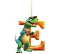 Zkydhbd 26 lettres en forme d'animal pour sapin de Noël, décoration de voiture, ornement en acrylique, pendentif à suspendre 2024, cadeau du Nouvel An, pendentif animal