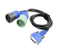 Zkydhbd 493148 Câble de diagnostic de camion 6 broches + 9 broches Connecteur adaptateur pour liaison USB Analyse moteur Maintenance Utilisation OBDII Câble femelle