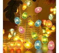 Zkydhbd 50 ampoules LED de Pâques alimentées par USB 5 m de long pour cheminées, plafond, panier de Pâques, décoration de fête, LED