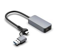 Zkydhbd Adaptateur USB 3.0 Gigabit Ethernet 2500 Mbps Fast Speed Convertisseur Internet filaire Efficace 2500M Rj45 Adaptateur réseau rapide pour ordinateur portable