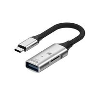 Zkydhbd Adaptateurs professionnels USB C prenant en charge l'extension de carte mémoire en aluminium pour appareil photo, adaptateurs USB C lecteur de cartes
