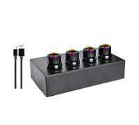 Zkydhbd Amplificateur de casque à 4 canaux pour amplificateurs de mixage, répartiteur LED pour mixeurs sonores, amplificateur portable