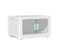 Zkydhbd Armoire de rangement portable à double porte avec boîte de rangement transparente