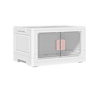 Zkydhbd Armoire de rangement portable à double porte avec boîte de rangement transparente