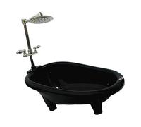 Zkydhbd Baignoire miniature exquise 1:12 pour maisons de poupées, décoration de salle de bain et affichage de collection Baignoire miniature exquise