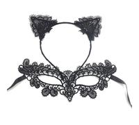 Zkydhbd Bandeau ergonomique en tissu respirant et décoratif pour Halloween, bal masqué, fête, costume réutilisable en dentelle