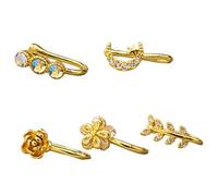 Zkydhbd Bijoux de nez incrustés confortables et sans danger pour une utilisation toute la journée sans irritation. Anneaux de nez en forme de U, taille unique, Comme décrit, Comme décrit.