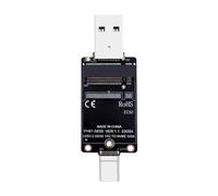 Zkydhbd Boîtier de disque solide avec USB A et USB C deux sorties en-tête 2230 disque pour convertisseur NVMe de bureau mobile