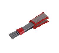 Zkydhbd Brosse de nettoyage à double tête pour grille d'aération de voiture - Composant ABS - Design compact - Pour enlever plusieurs surfaces - Nettoyage pour clavier, stores - Étanche - Outil