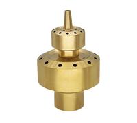 Zkydhbd Buse de fontaine d'extérieur en laiton avec pulvérisation d'eau double couche pour piscine, étang, décoration de jardin, accessoires améliorés tête de fontaine en cuivre