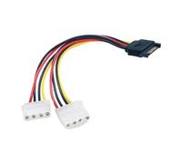 Zkydhbd Câble d'alimentation 4 broches vers disque dur 15 broches Y Splitter double disque dur adaptateur connecteur serveur adaptateur d'alimentation