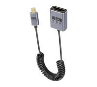 Zkydhbd Câble de caméra spiralé version 2.1 Microed vers la norme 8K60Hz 48Gbps Transmission prend en charge la dynamique HDRCoaxial Structure dynamique