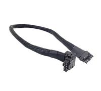 Zkydhbd Câble Ethernet PCIe5.0 16 AWG ATX3.0 12 VHPWR 16 broches vers 12 + 4 broches mâle vers mâle Cordon de connecteur PCIE5 carte graphique