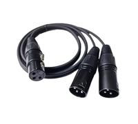 Zkydhbd Câble répartiteur 3 broches 1 femelle vers 2 3 broches mâles compatibles avec mixeur de studio et systèmes audio de scène Hifi Auditory