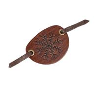 Zkydhbd Cache-œil médiéval en relief pour homme - Halloween - Jeu de rôle - Couverture vintage en cuir - Accessoires de cosplay médiévaux - Sangle en relief pour costumes, Attache en relief marron
