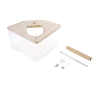 Zkydhbd Cage à oiseaux en bois et acrylique pour perroquets pour usage domestique et professionnel