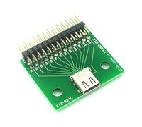 Zkydhbd Carte de test PCB USB 3.1 de type C, connecteur femelle 24P avec rangée de broches pour le test de données à vitesse rapide de type C