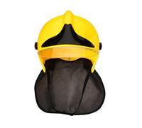Zkydhbd Casque de pompier - Chapeaux de pompier - Accessoires de costume de cosplay pour garçons et filles - Casque rigide pour enfants - Accessoire pour adultes et femmes - Avec lumière et gilet