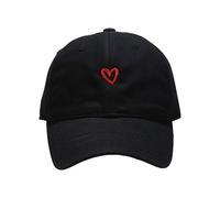 Zkydhbd Casquette de baseball respirante avec motif cœur d'amour et fermeture réglable - Casquette de sport confortable pour femme - Pour tous les jours, Noir , Taille unique