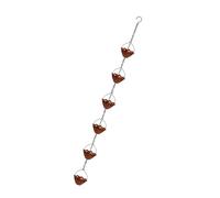 Zkydhbd Chaîne de pluie en métal résistant aux intempéries avec crochets de fixation 6/9 tasses à fleurs, élégante fontaine pour gouttières, avant-toits, chaîne antique, attrape-pluie