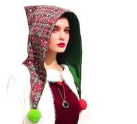 Zkydhbd Chapeau d'elfes scintillants de Noël - Bonnet de vacances - Leprechaun - Streetwear - Chapeau pour enfant - Chapeau d'elfes de Noël pour adultes